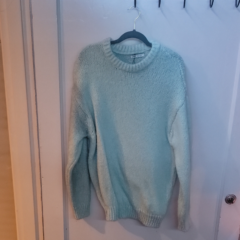 Express Light Blue Crewneck Sweater